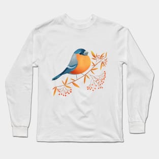 Bullfinch illustration Long Sleeve T-Shirt